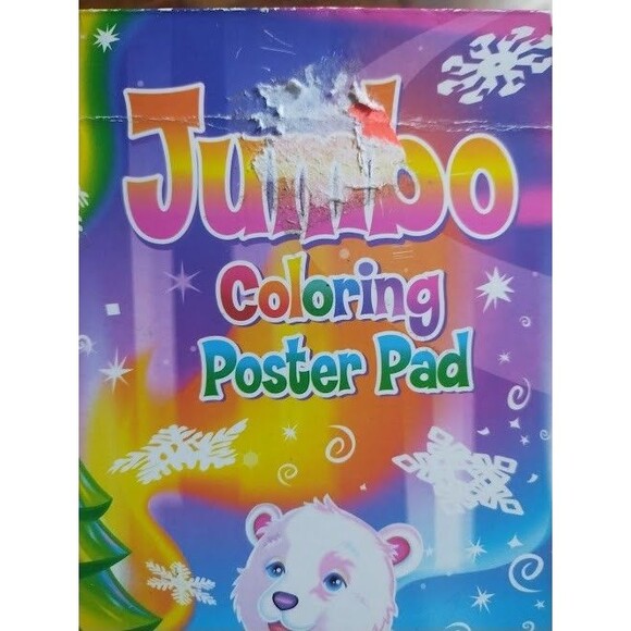 Lisa Frank Jumbo Coloring Poster Pad Wolf Penguin Igloo Design (Lisa Frank 2013 - Picture 6 of 16